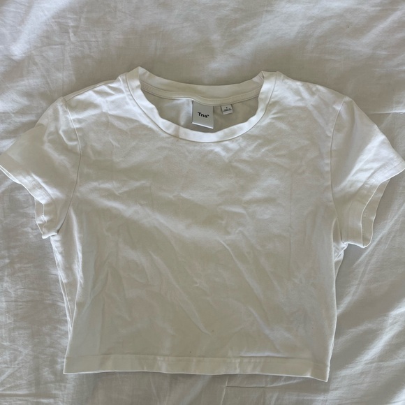 Aritzia | TNA Short Sleeve Crew Neck Cop Tees - Black & White - Picture 2 of 10